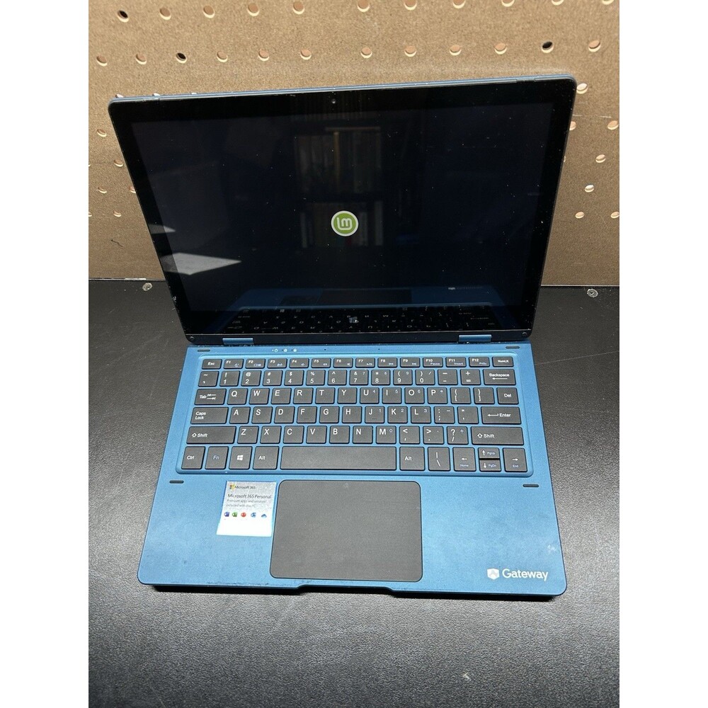 Gateway Touchscreen Laptop GWTC116-2BL Linux Mint Intel Celeron Tested No Chgr
